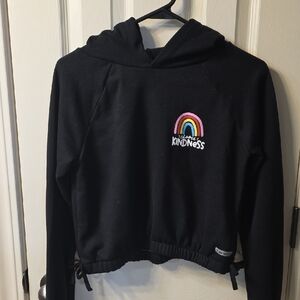 Hind Black Hoodie with Colorful Rainbow Design